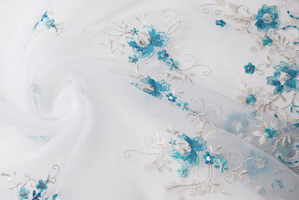 Brodé Voile Aqua