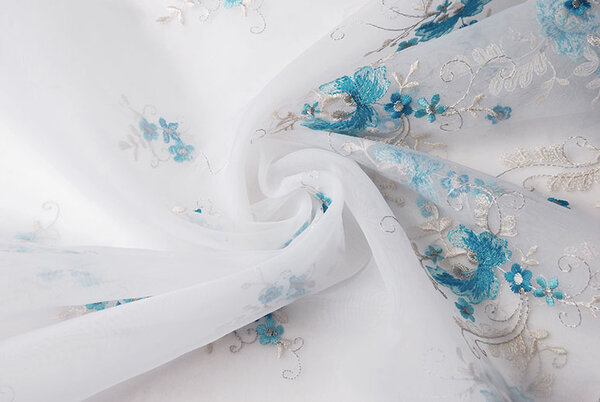 Brodé Voile Aqua