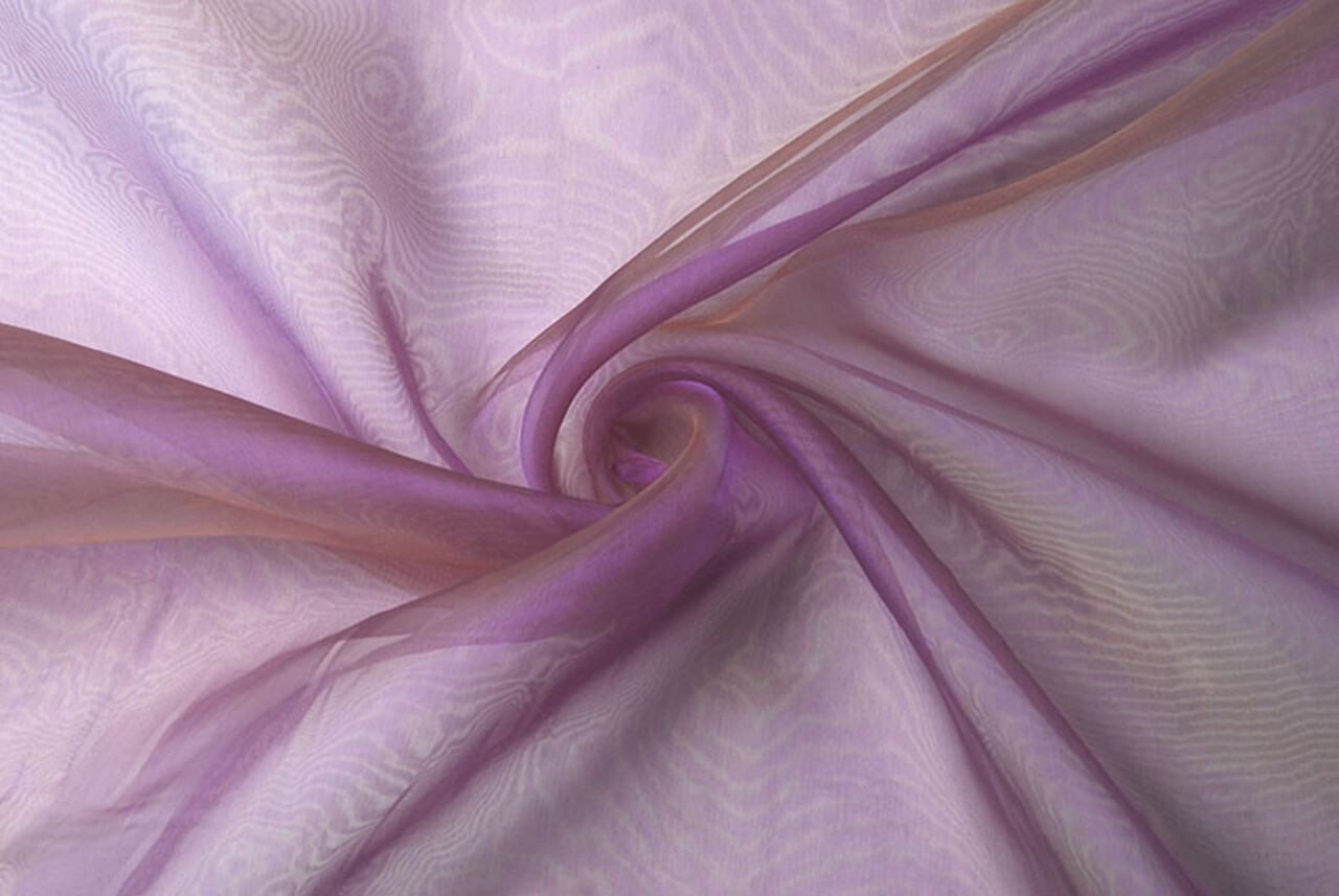 Organza Stoff Two-Tone Flieder-Gold