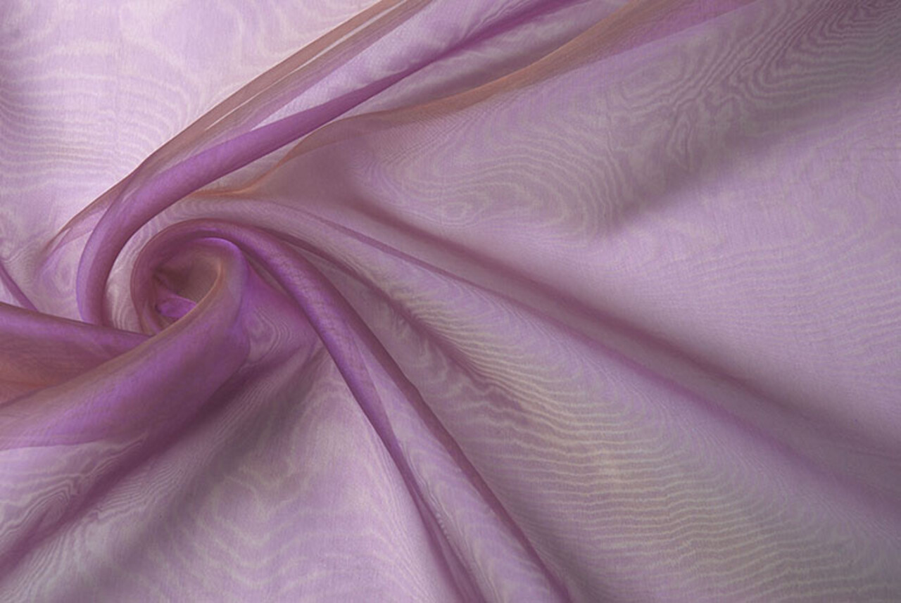 Organza Stoff Two-Tone Flieder-Gold