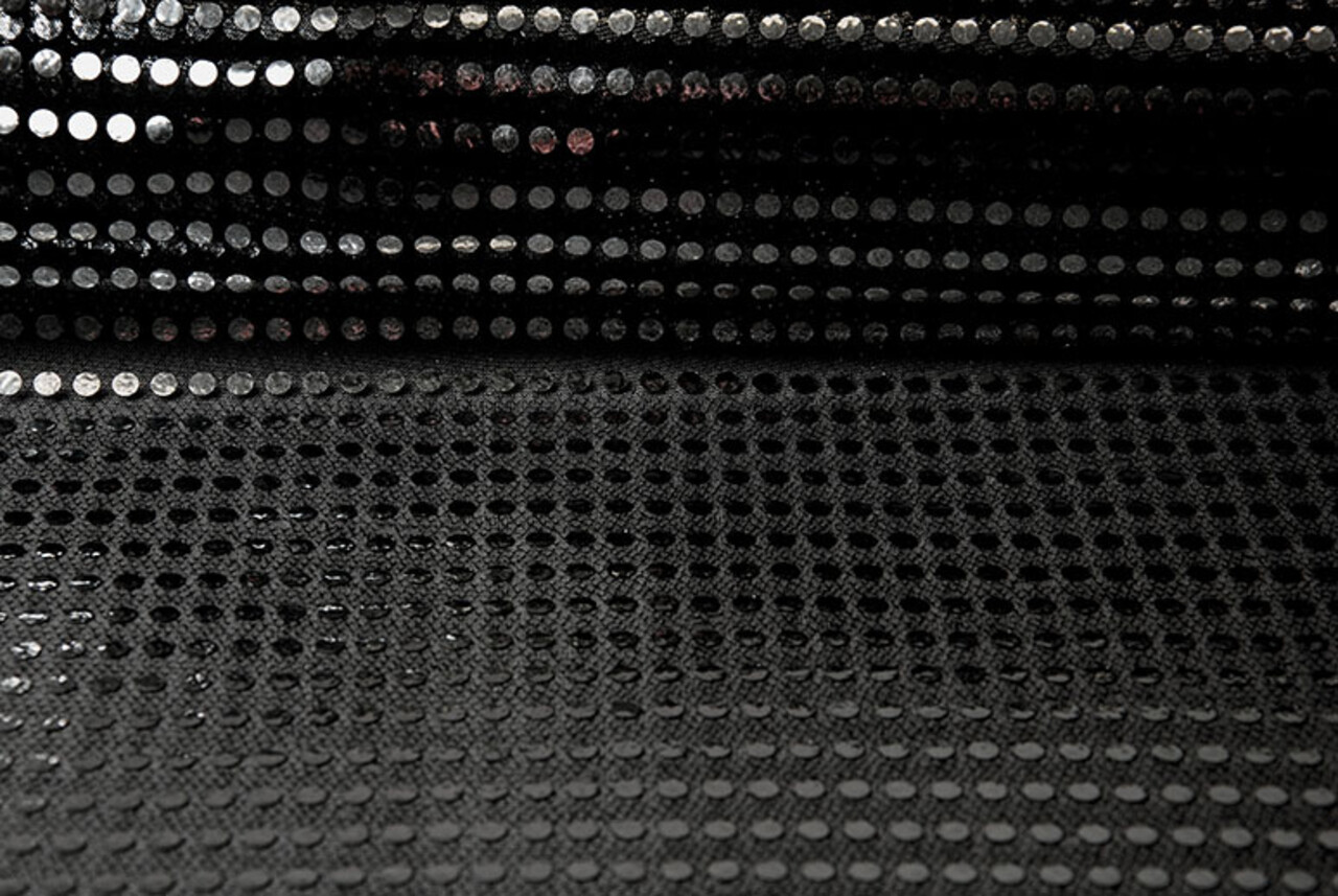 Paillettes su Lurex Nero Argento