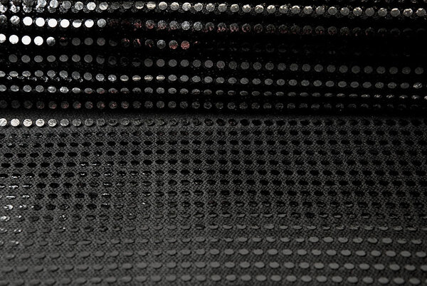 Pailletten auf Lurex Schwarz Silber