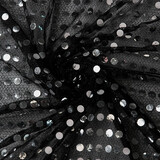 Pailletten op Lurex Zwart Zilver Pailletten op Lurex Zwart Zilver