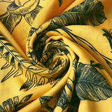 100% Viscose Scarlett Flowers Yellow 100% Viscose Scarlett Flowers Yellow