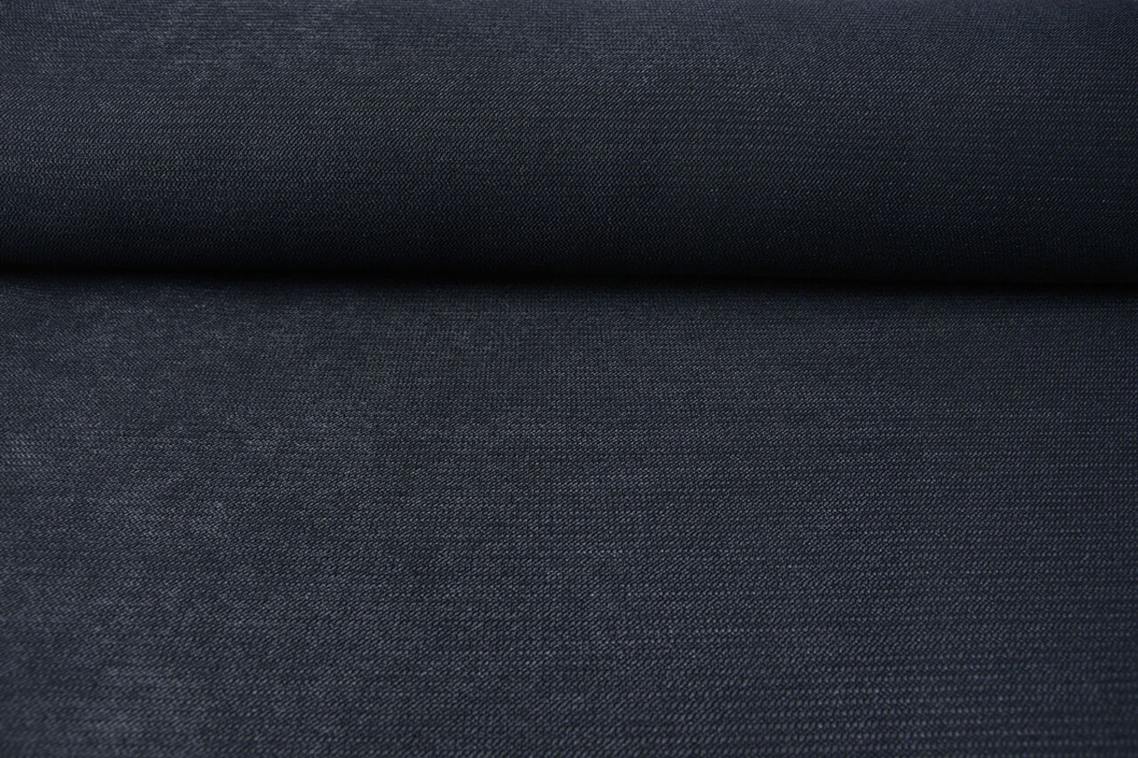 Furniture fabric Herringbone Dark Navy Blue