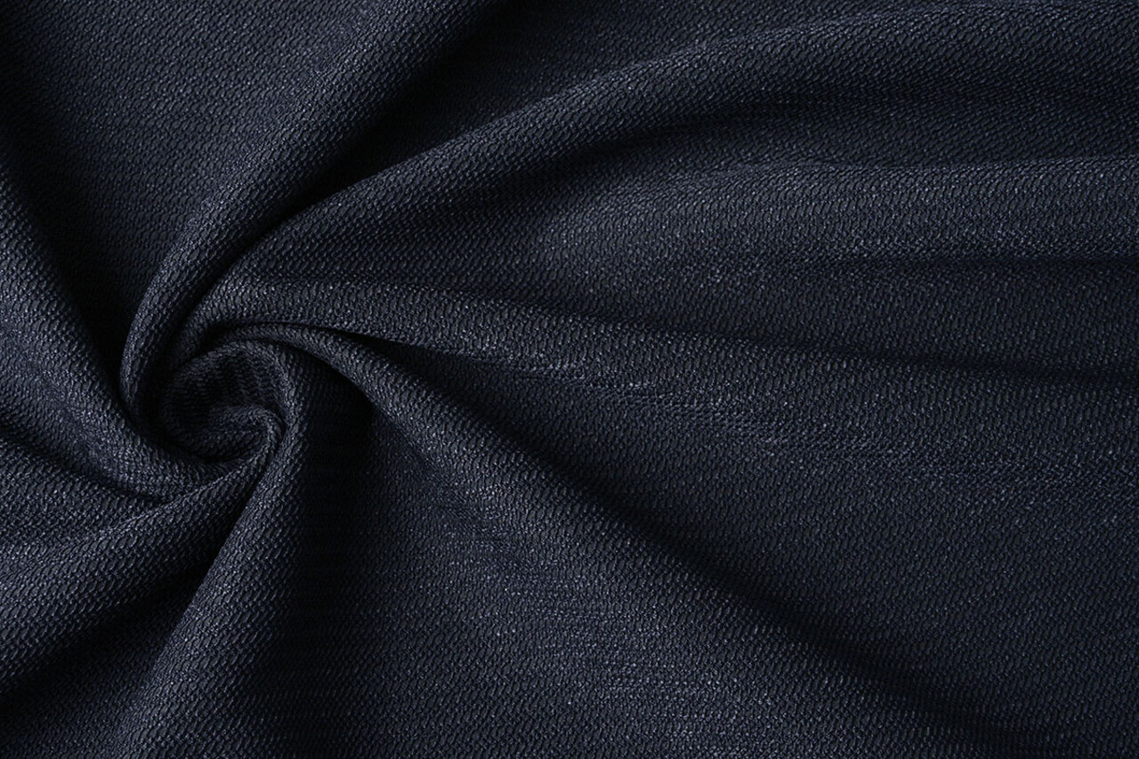 Möbelstoff Fischgrätenmuster Dunkel Marine Blau