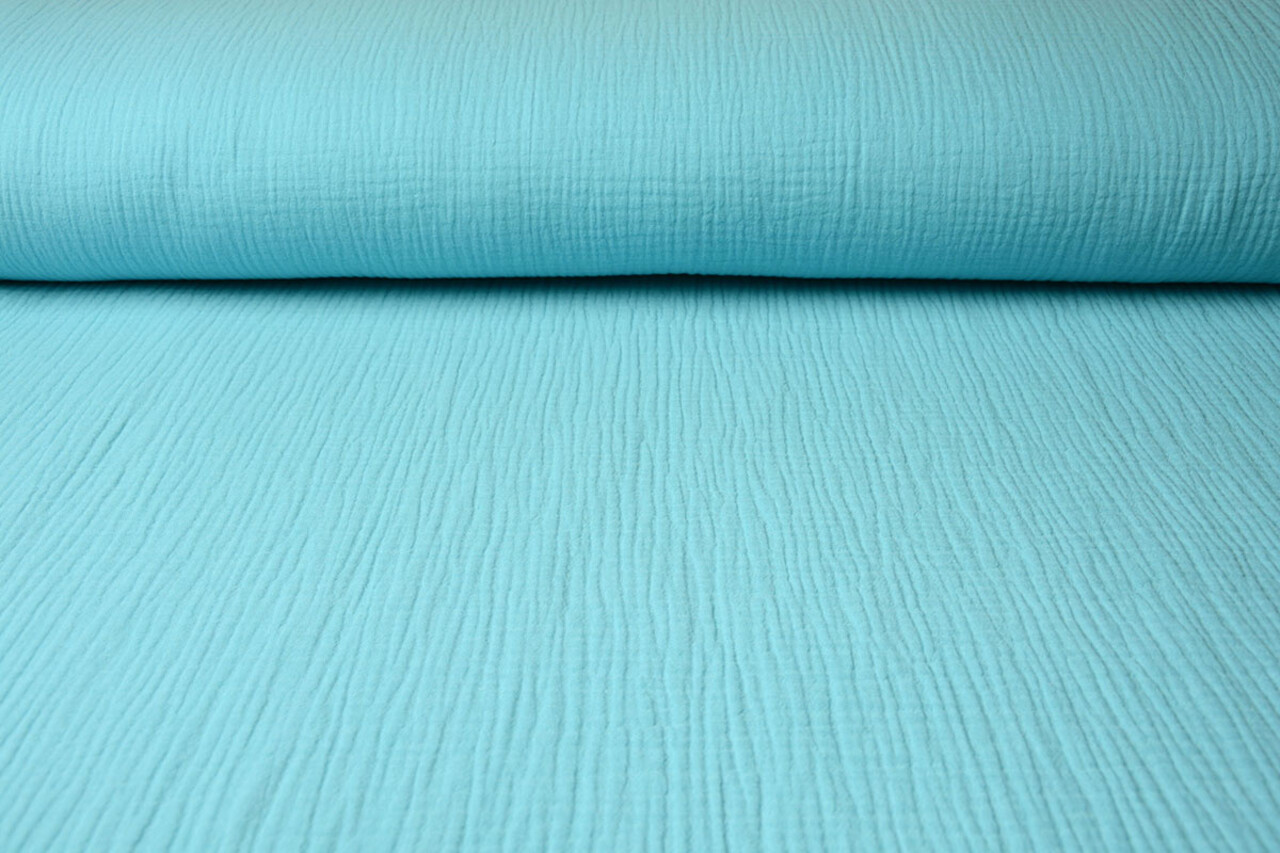 Oeko-Tex®  Double Gauze Fabric Light Aqua