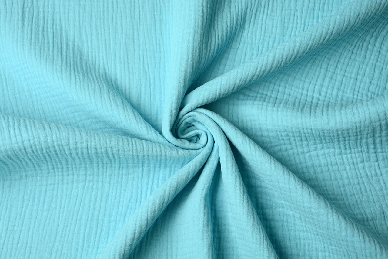 Oeko-Tex®  Double Gauze Fabric Light Aqua