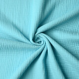 Oeko-Tex®  Coton Double Gaze Tissu Clair Aqua