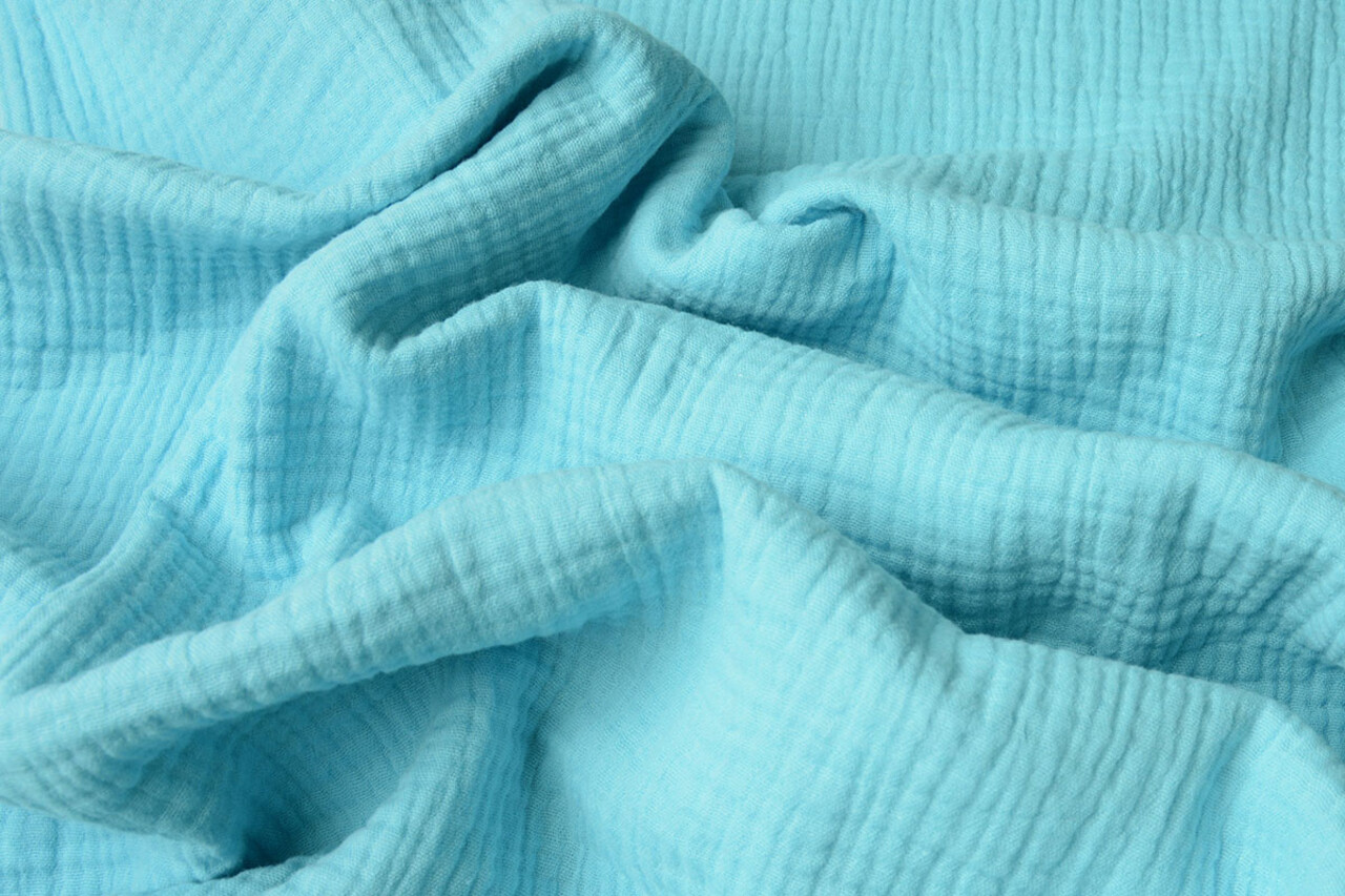 Oeko-Tex®  Double Gauze Fabric Light Aqua