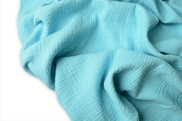 Oeko-Tex®  Baumwoll Musselin Stoff Hellaqua