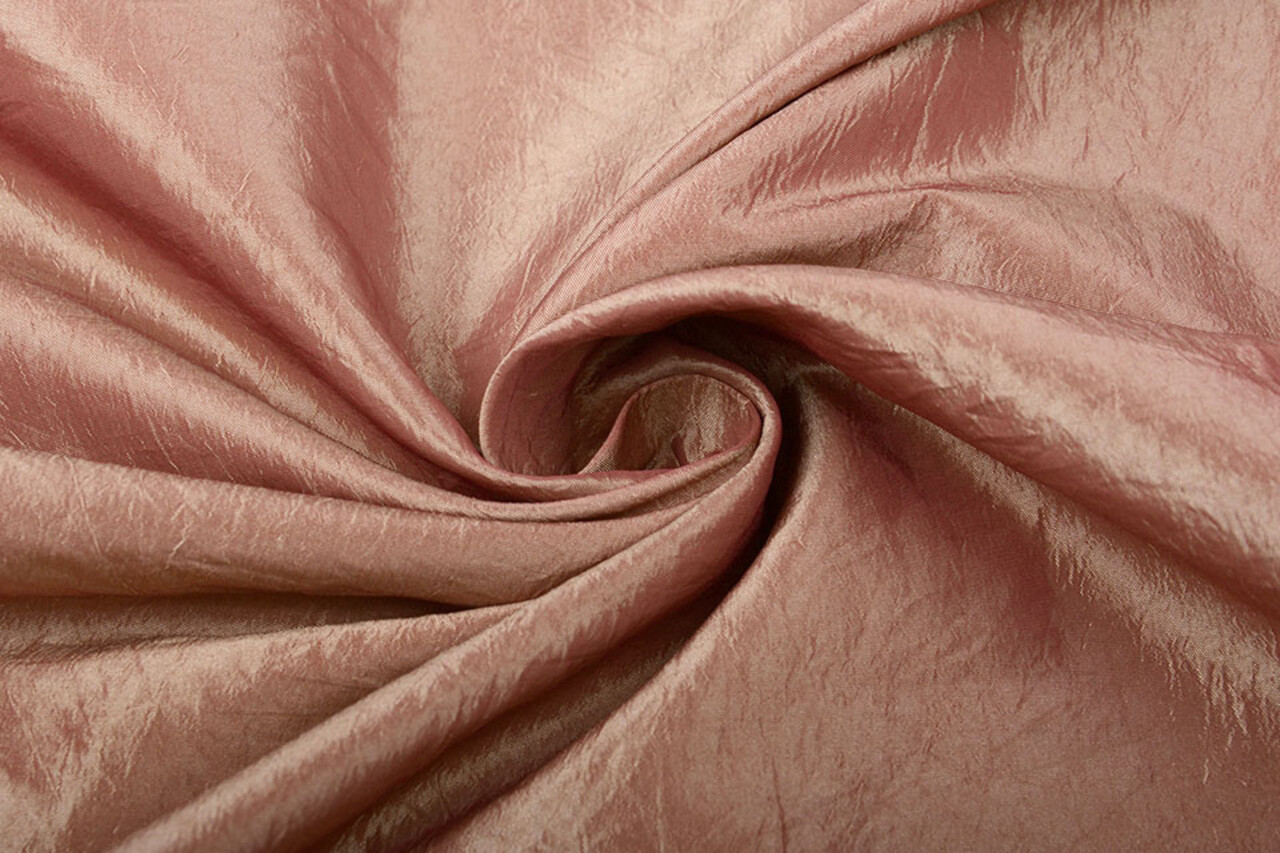 Crinkle Taft Donker Oud Roze