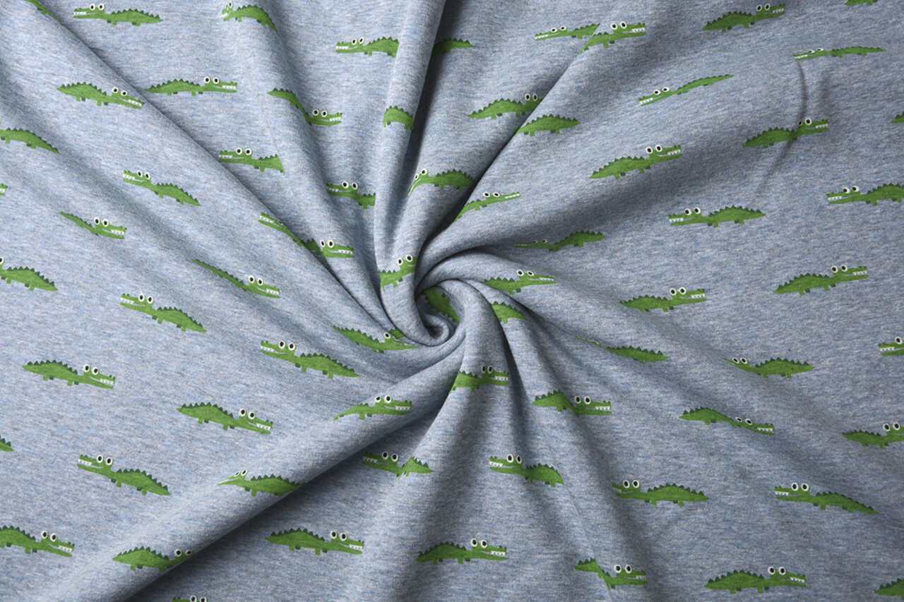 Jogging Alpenfleece Krokodil Jeans Melange