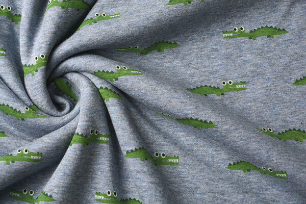 Felpa Alpenfleece Krokodil Denim Mélange Felpa Alpenfleece Krokodil Denim Mélange