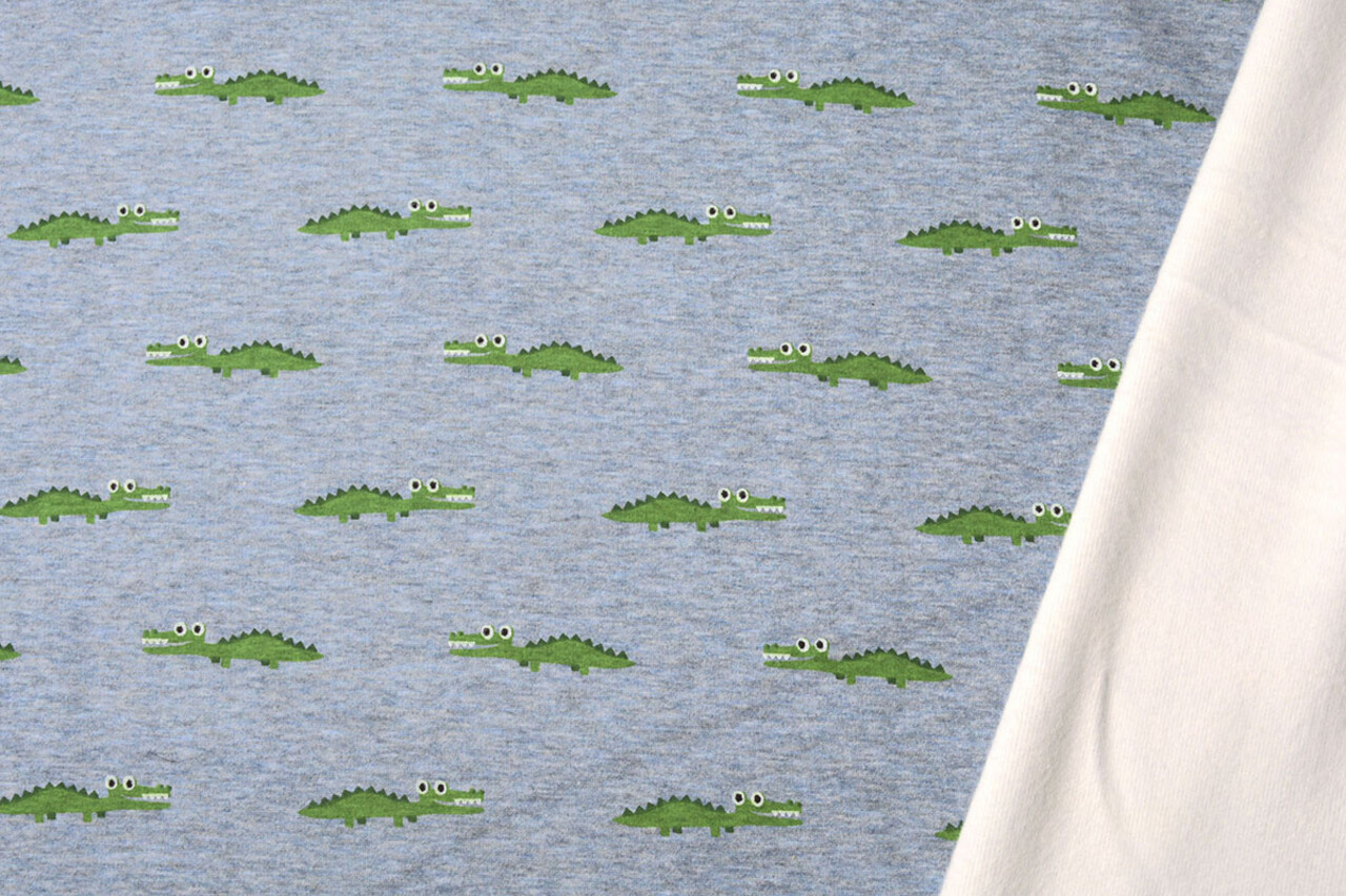 Jogging Alpenfleece Krokodil Jeans Melange