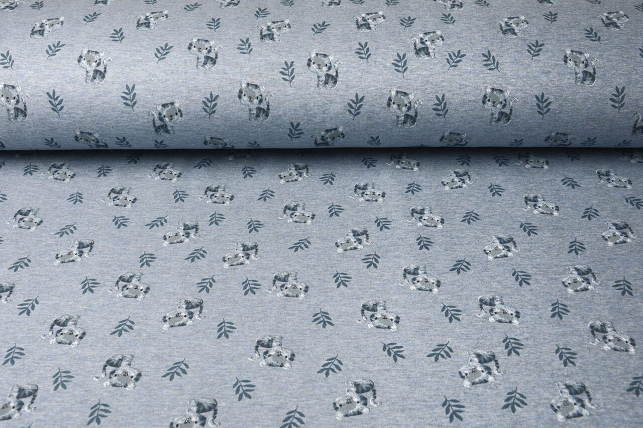 Sweatstoff Alpenfleece Tiger Jeans Melange Sweatstoff Alpenfleece Tiger Jeans Melange