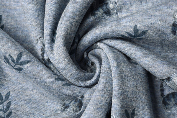 Sweatstoff Alpenfleece Tiger Jeans Melange Sweatstoff Alpenfleece Tiger Jeans Melange