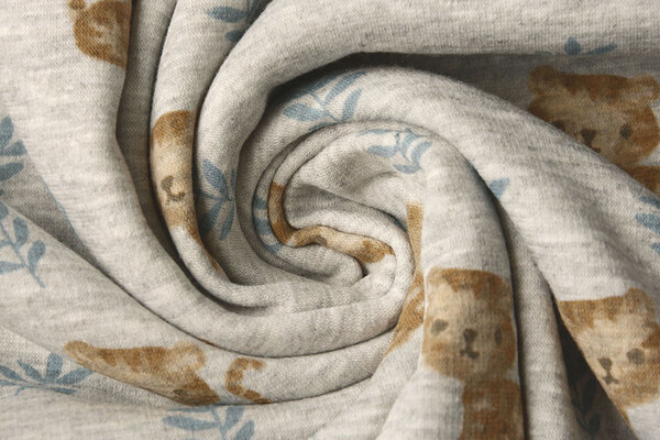 Sweatstoff Alpenfleece Tiger Grau Melange