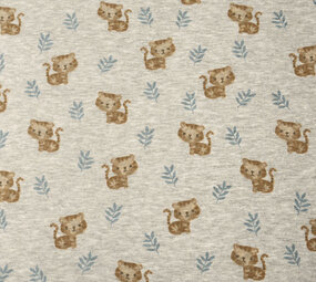 Sweatstoff Alpenfleece Tiger Grau Melange Sweatstoff Alpenfleece Tiger Grau Melange