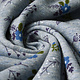 Sweatstoff Alpenfleece Lovely Flowers Jeans Melange