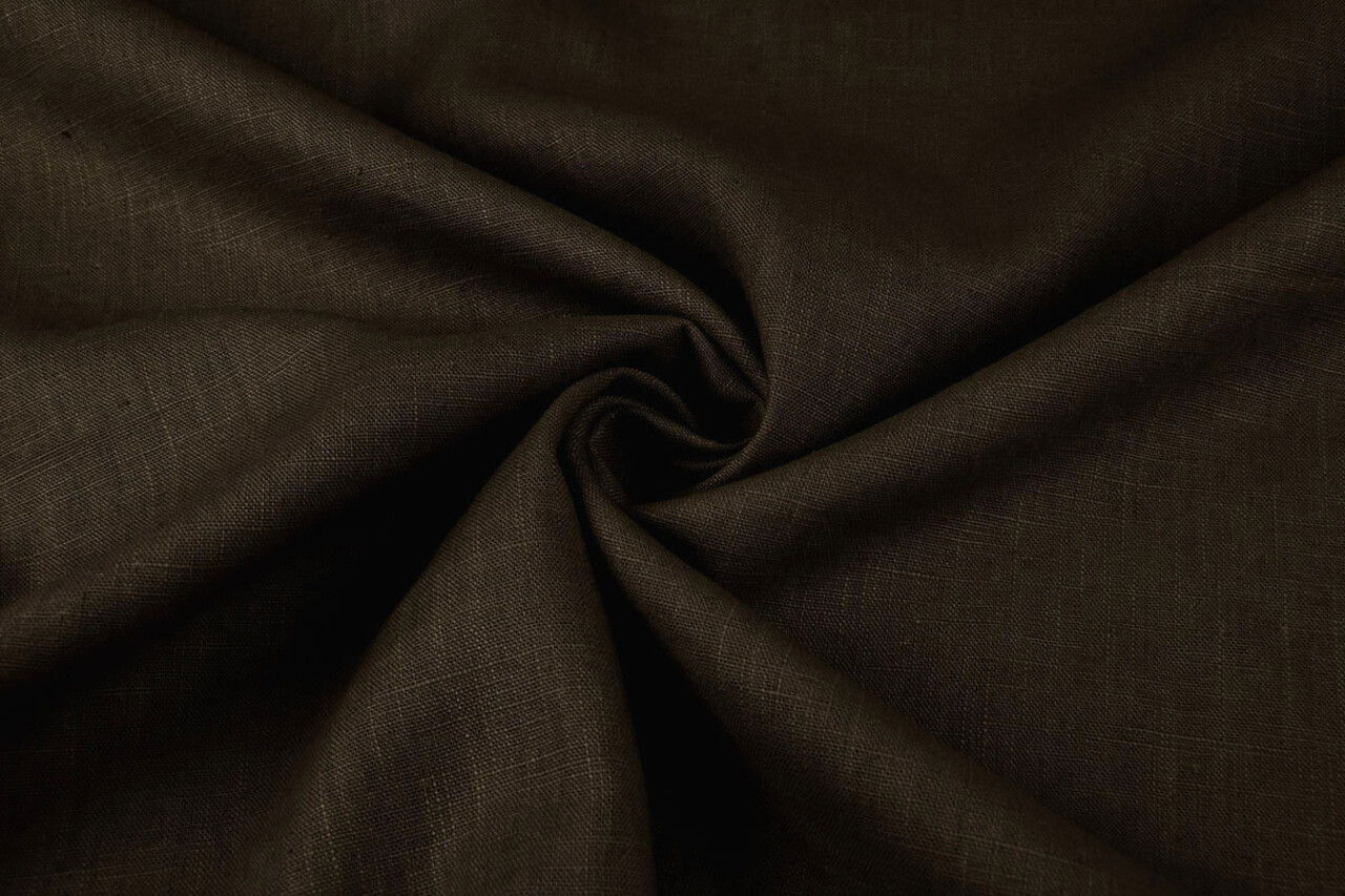 Oeko-Tex®  Washed Linen Dark Brown