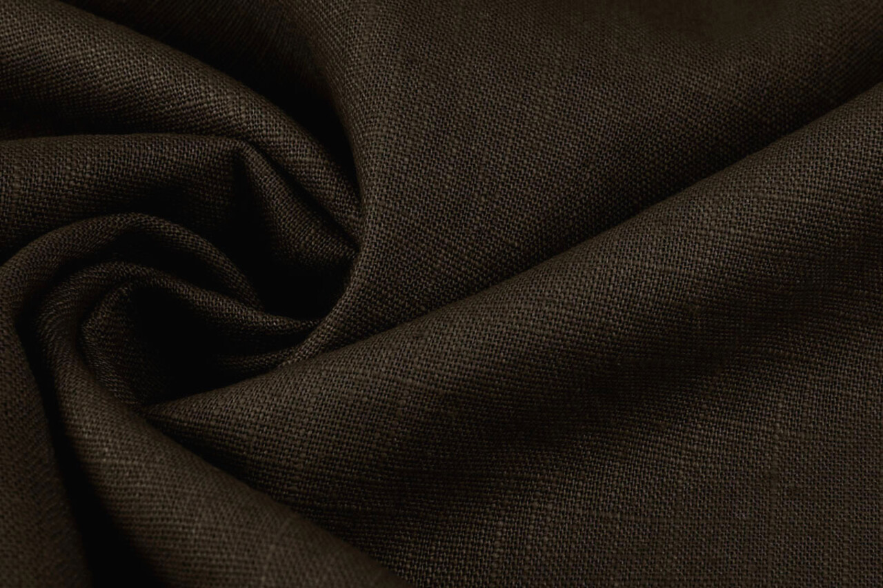Oeko-Tex®  Washed Linen Dark Brown