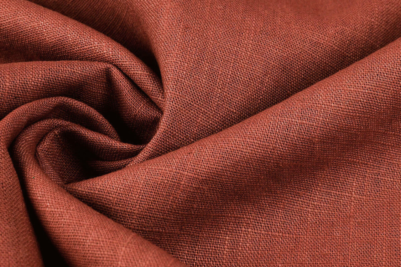 Oeko-Tex® Lavato Lino Scuro Corallo Oeko-Tex® Lavato Lino Scuro Corallo