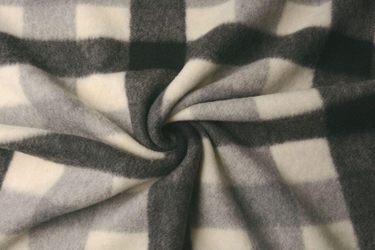 Knitted Woolen Fabric Buffalo Check Multi 1 Knitted Woolen Fabric Buffalo Check Multi 1