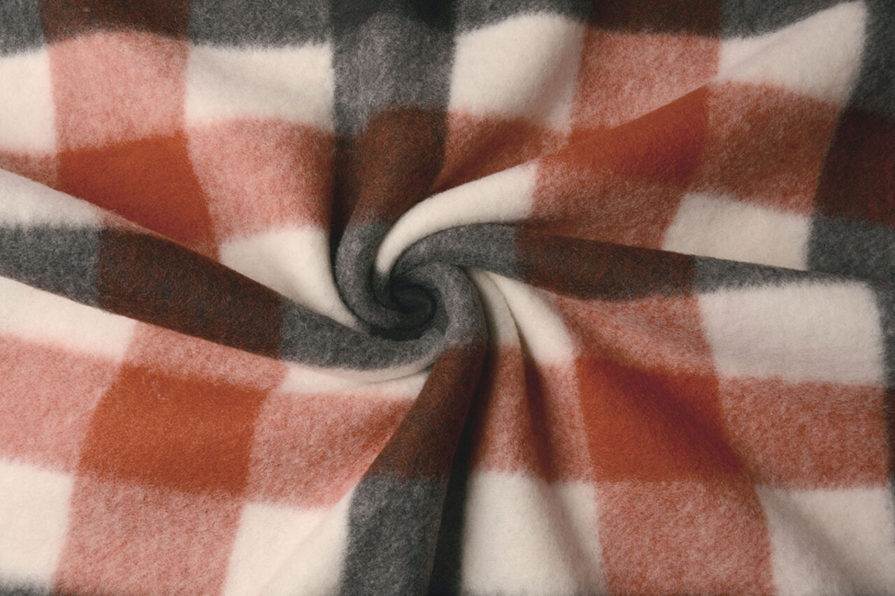 Knitted Woolen Fabric Buffalo Check Multi 2