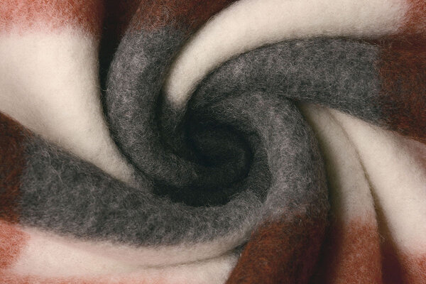 Gestrickter Wollstoff Buffalo  Karo Multi 2