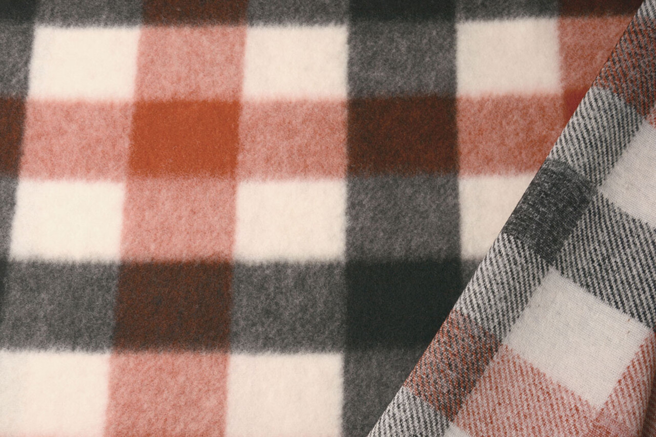 Knitted Woolen Fabric Buffalo Check Multi 2