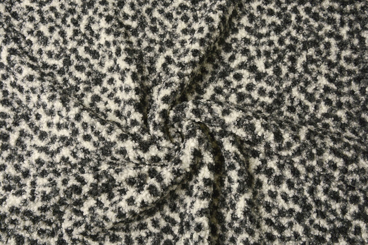 Curly Teddy Bouclé Panter Grijs Curly Teddy Bouclé Panter Grijs