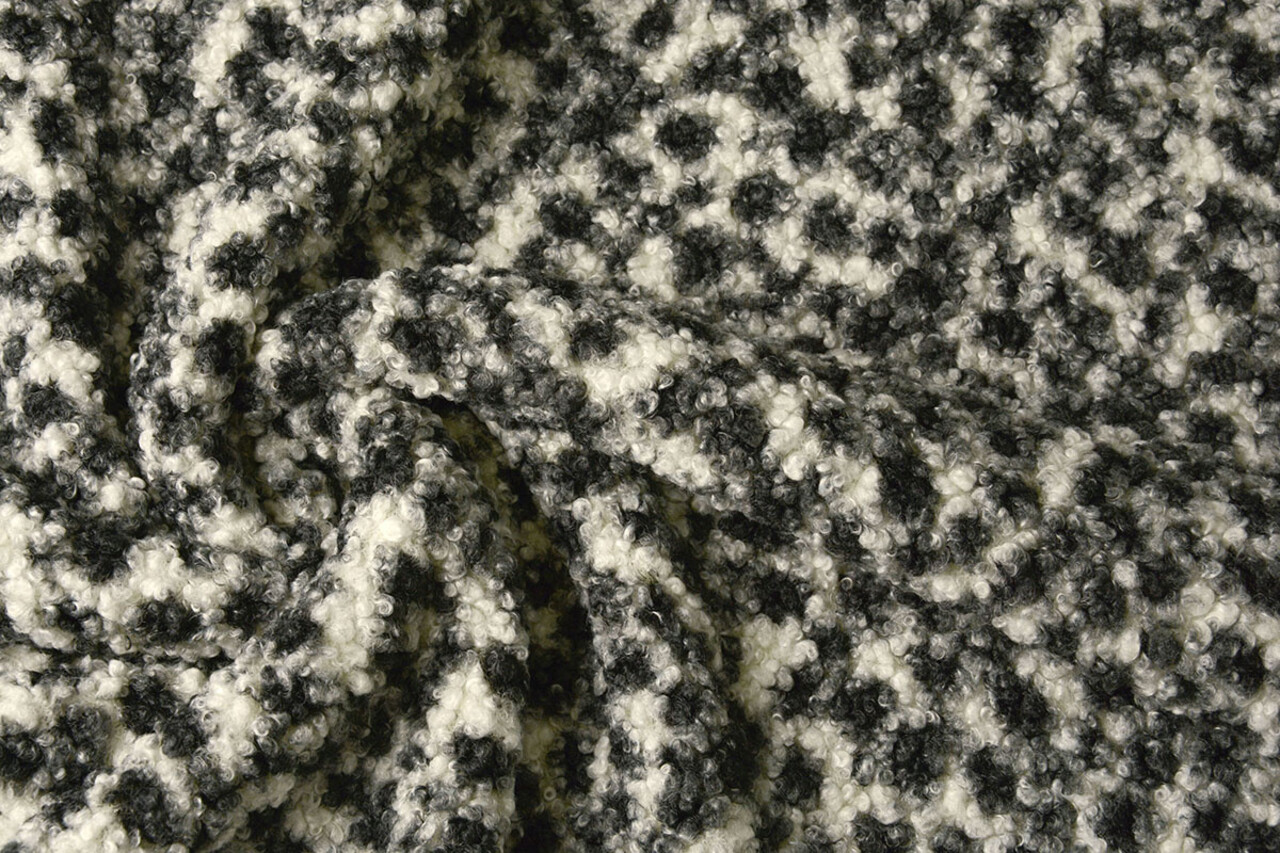 Curly Teddy Bouclé Panter Grijs Curly Teddy Bouclé Panter Grijs