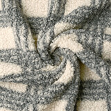 Riccio Teddy Bouclé Manola Quadri Grigio Riccio Teddy Bouclé Manola Quadri Grigio