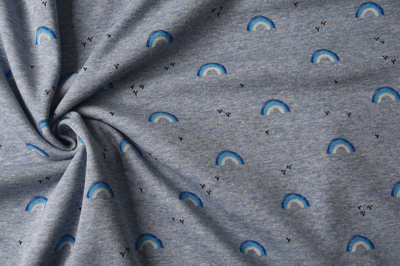 Felpa Alpenfleece Arcobaleno Denim Mélange Felpa Alpenfleece Arcobaleno Denim Mélange