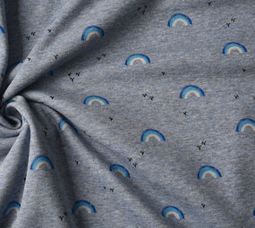 Felpa Alpenfleece Arcobaleno Denim Mélange Felpa Alpenfleece Arcobaleno Denim Mélange