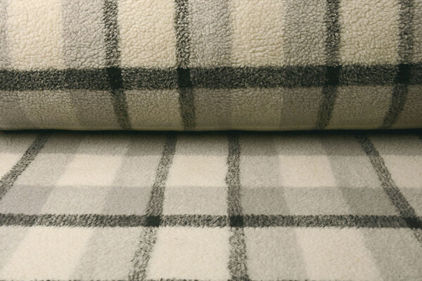 Sherpa Teddy Check Grey