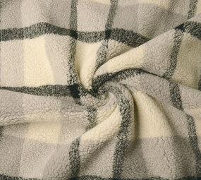 Sherpa Teddy Check Grey