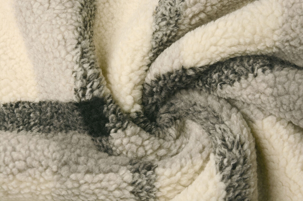 Sherpa Teddy Check Grey