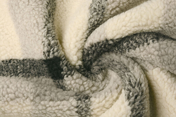 Sherpa Teddy Check Grey