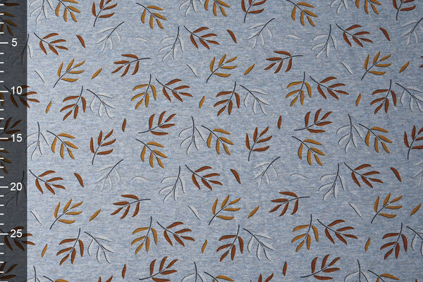 Jogging Alpenfleece Leaves Jeans Melange