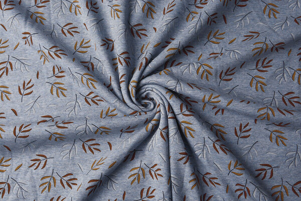 Jogging Alpenfleece Leaves Jeans Melange