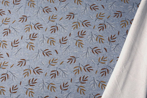 Jogging Alpenfleece Leaves Jeans Melange