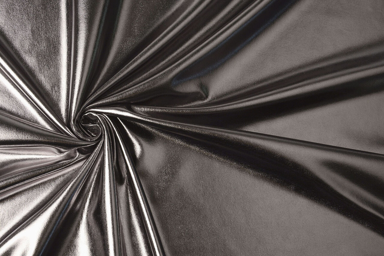 Lamé Antraciet Grijs