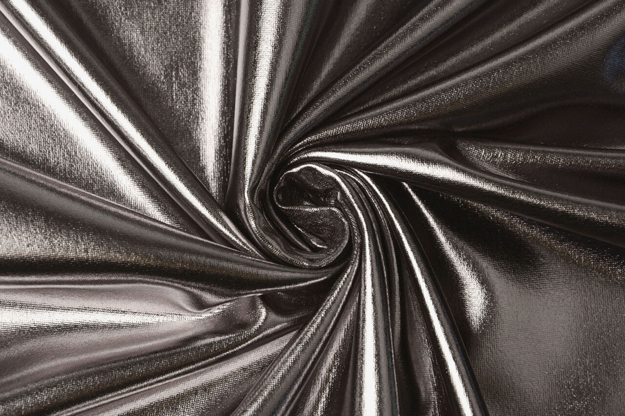 Lamé Antraciet Grijs