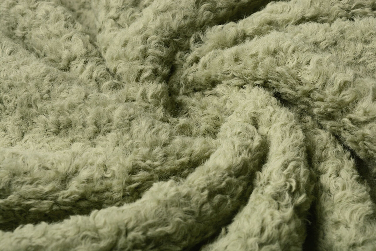 Pelzigen Pelz Esperanto Alt Hellmoosgrün