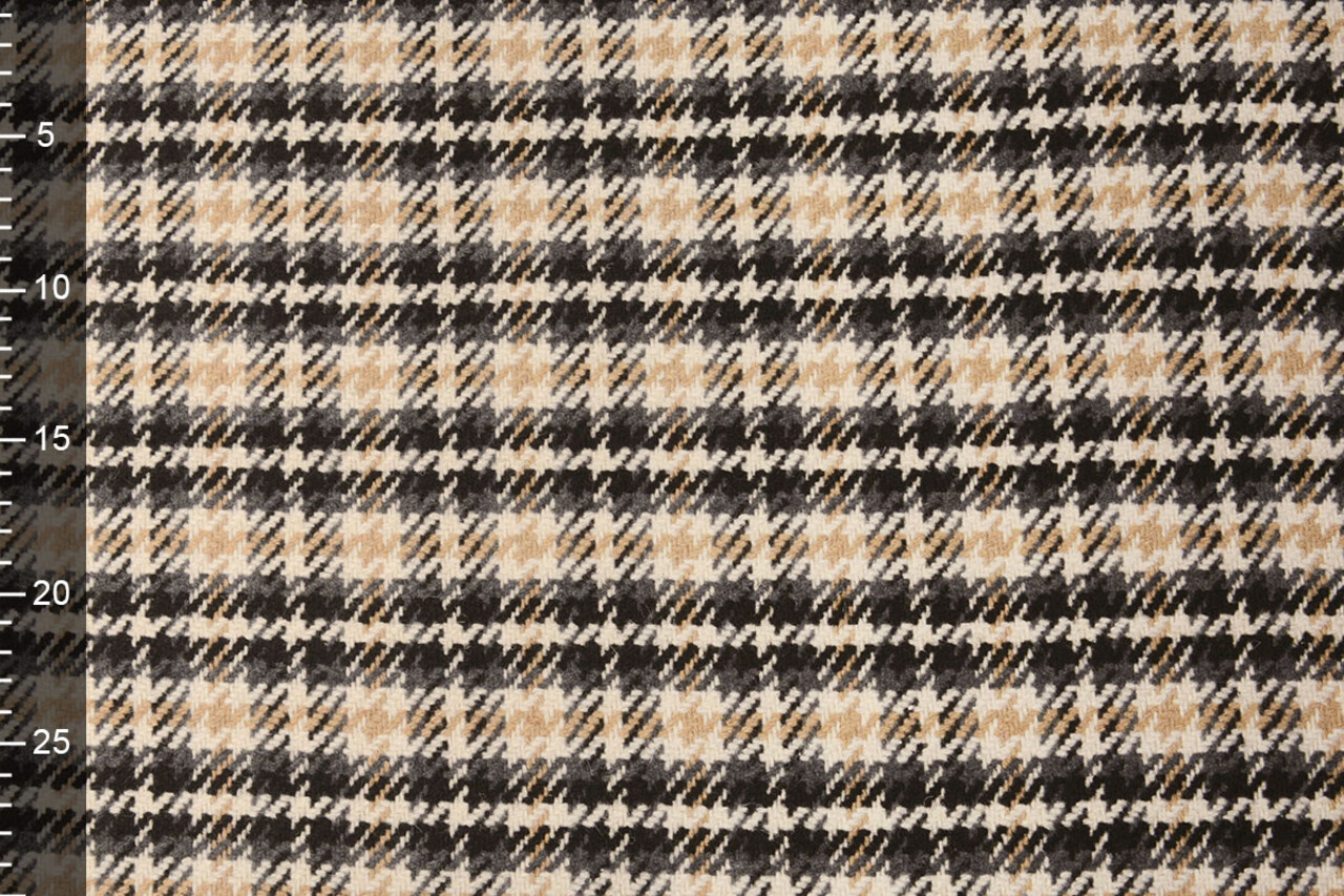 Woven Woolen Fabric Check Grey