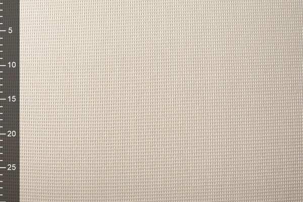 Oeko-Tex®  Mini Waffelpiqué Baumwolle Hellbeige Oeko-Tex®  Mini Waffelpiqué Baumwolle Hellbeige