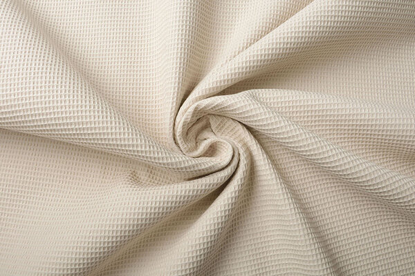Oeko-Tex®  Mini Waffelpiqué Baumwolle Hellbeige Oeko-Tex®  Mini Waffelpiqué Baumwolle Hellbeige