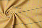 Tissé Laine Tissu Fin Carreaux Ocre Jaune